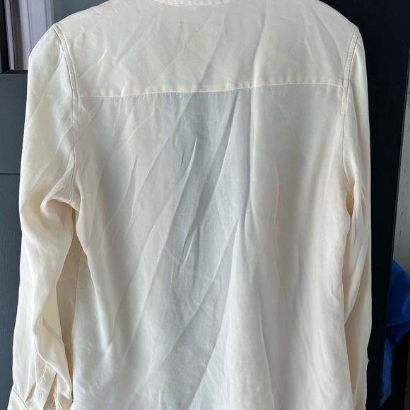 Talbots cream button down blouse - Picture 2 of 4